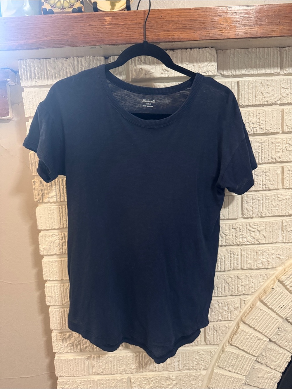 Madewell Navy Short-Sleeve 100% Cotton Crew Tee
